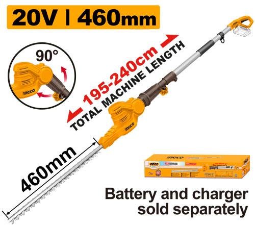 Ingco Cordless pole hedge trimmer CPHT201601