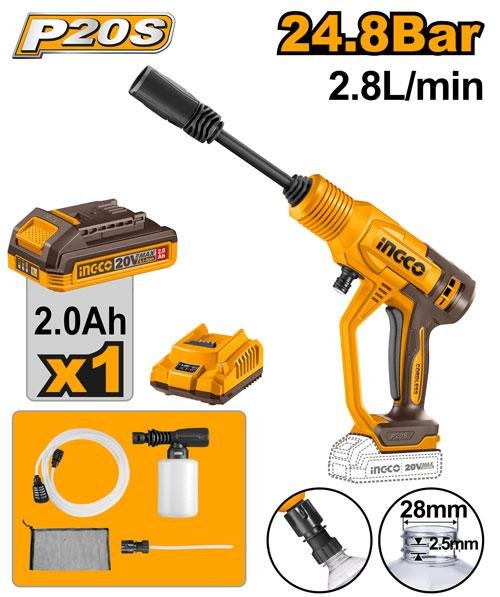 Ingco Cordless pressure washer CPWLI20362