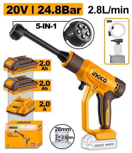 Ingco Cordless pressure washer CPWLI20582