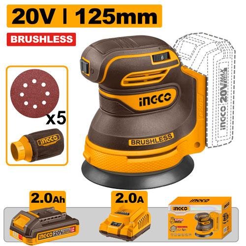 Ingco Cordless random orbit sander CROSLI20021