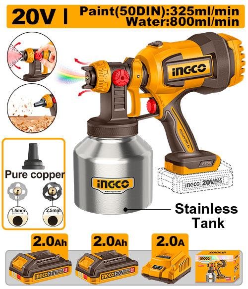 Ingco Cordless spray gun CSGLI200414