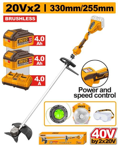Ingco Cordless string trimmer and brush cutter CSTLI200285