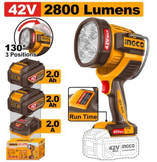 Ingco Cordless work lamp CWLI42896