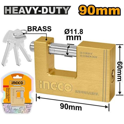 Ingco Heavy duty brass block padlock DBBPL0902