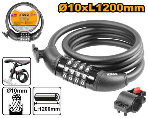 Ingco 4 Digit Combination bicycle lock (with lock frame) DBK21012