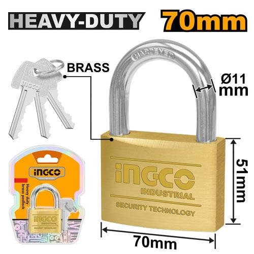 Ingco Heavy duty brass padlock DBPL0702