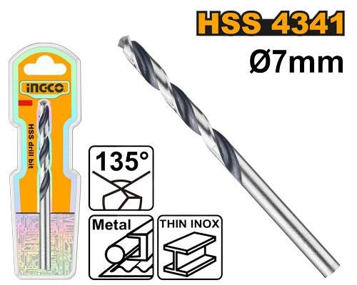DBT1200704.jpg Ingco 4341 HSS drill bit DBT1200704 - Image 1
