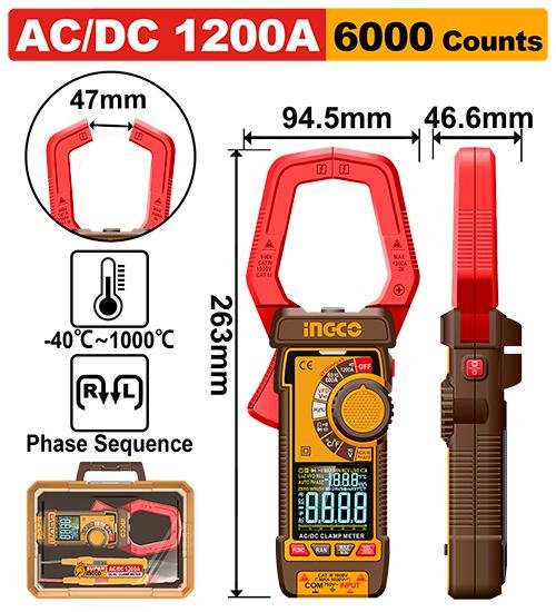 Ingco DC/AC clamp meter DCM610002