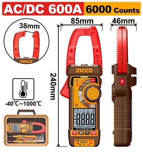 Ingco DC/AC clamp meter DCM66002