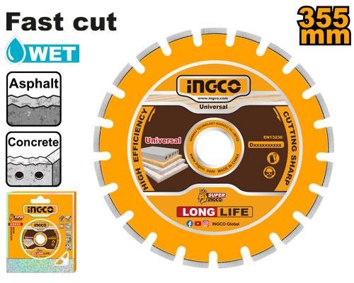 Ingco Diamond disc for asphalt and concrete cutting DMD033551