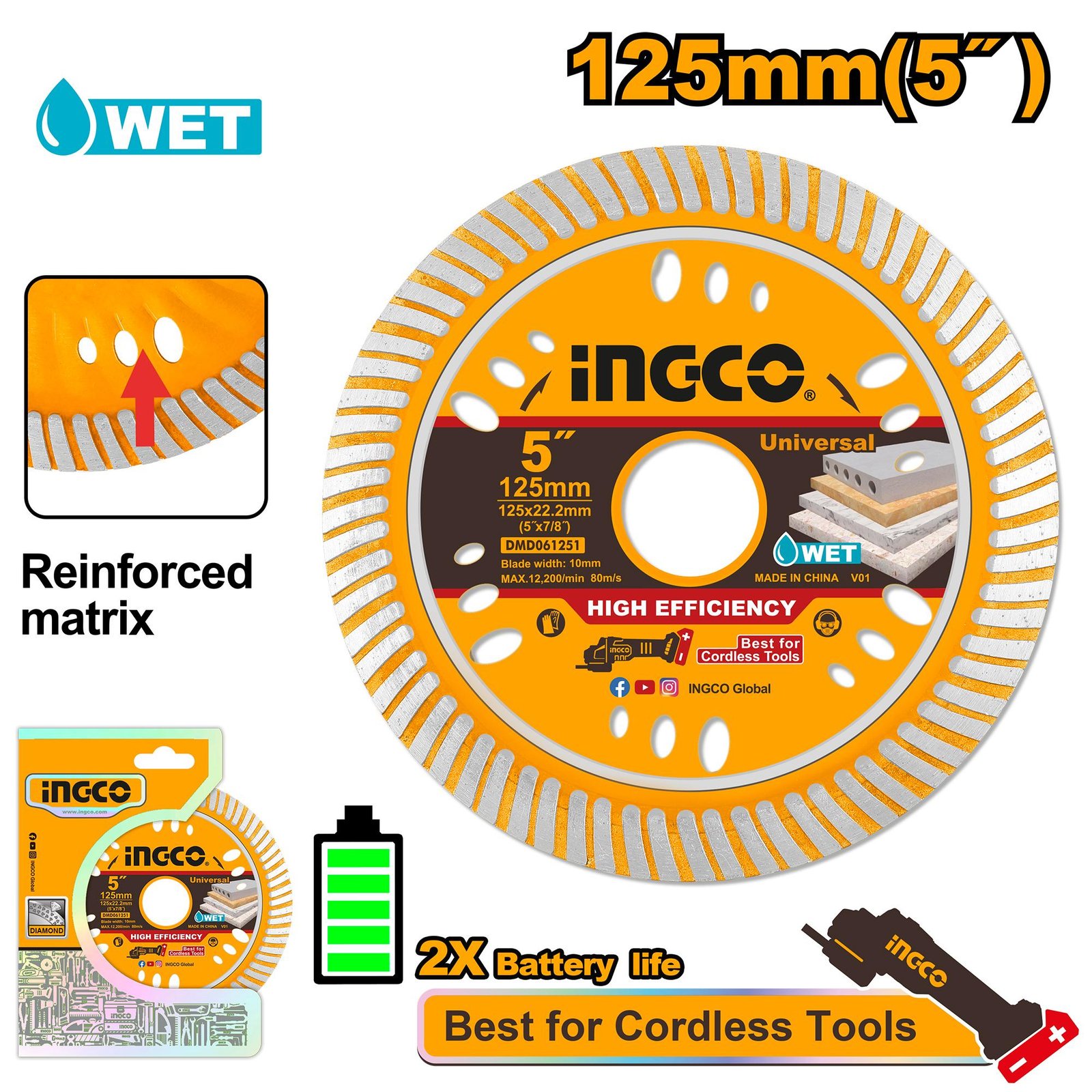 Ingco Ultrathin diamond disc DMD061251