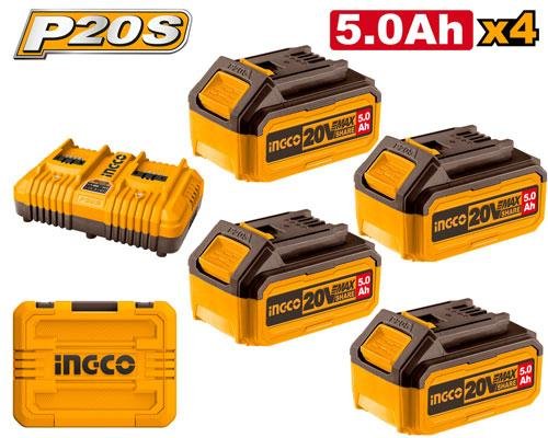 Ingco P20S Lithium-Ion battery and charger kit FBCLI20245