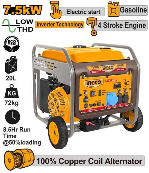 Ingco Inverter gasoline generator GEIF75001