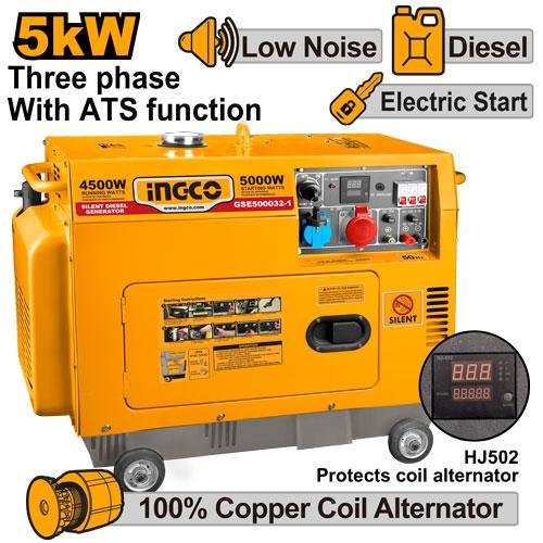Ingco Silent diesel generator GSE500032-1