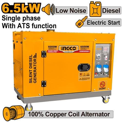 Ingco Silent diesel generator GSE65001-1
