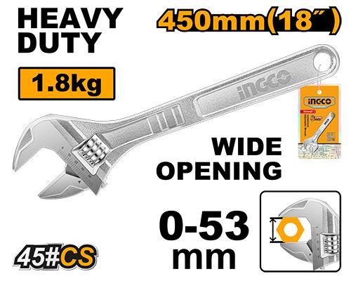 Ingco Adjustable wrench HADW131182