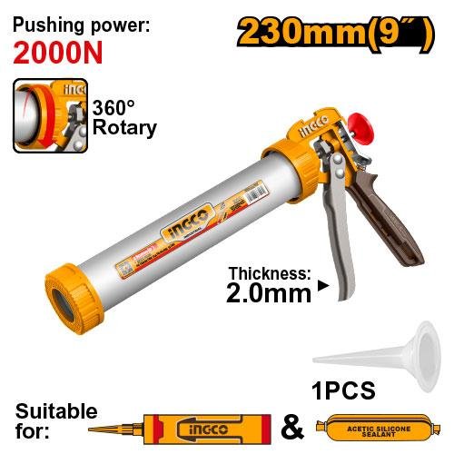 Ingco Aluminum caulking gun HCG8809