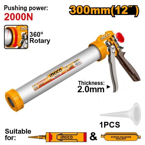 HCG8812.jpg Ingco Aluminum caulking gun HCG8812 - Image 1
