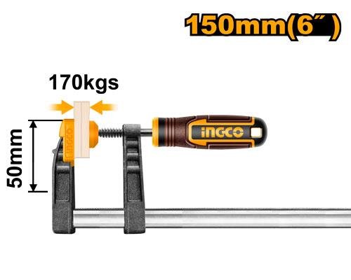 HFC020501.jpg Ingco F clamp with plastic handle HFC020501 - Image 1
