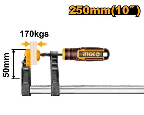 Ingco F clamp with plastic handle HFC020503