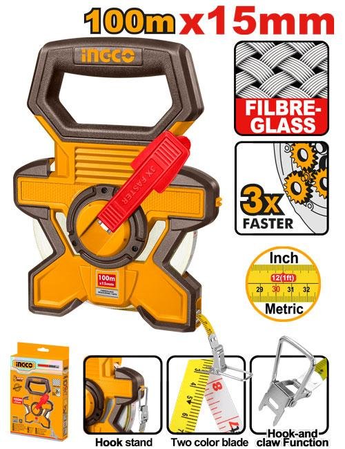 Ingco Fibreglass measuring tape HFMT18100