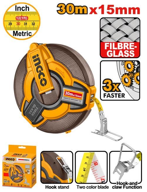 Ingco Fibreglass measuring tape HFMT1830