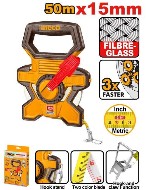 Ingco Fibreglass measuring tape HFMT1850