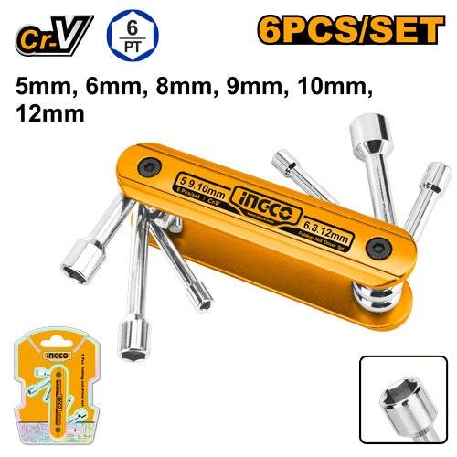 Ingco 6 Pcs folding nut driver set HFND0601