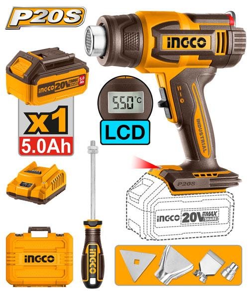 Ingco Cordless heat gun HGLI20035