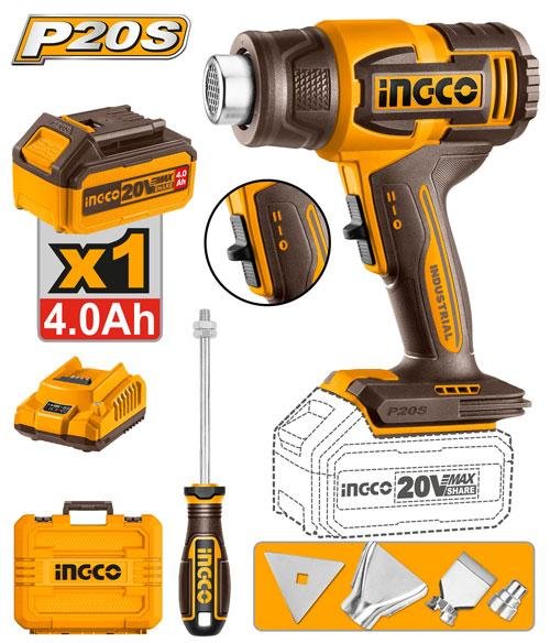 Ingco Cordless heat gun HGLI20065