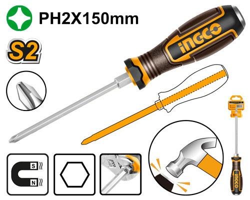 Ingco Phillips go-through screwdriver HGTPH2150