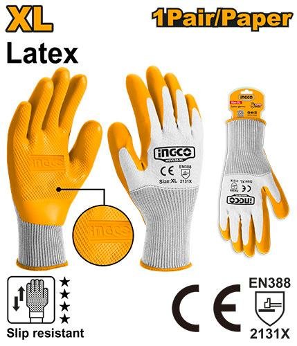 Ingco Latex gloves HGVL08-XL