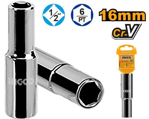 Ingco 1/2" Deep hexagonal socket HHAST12163L