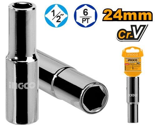 Ingco 1/2" Deep hexagonal socket HHAST12243L