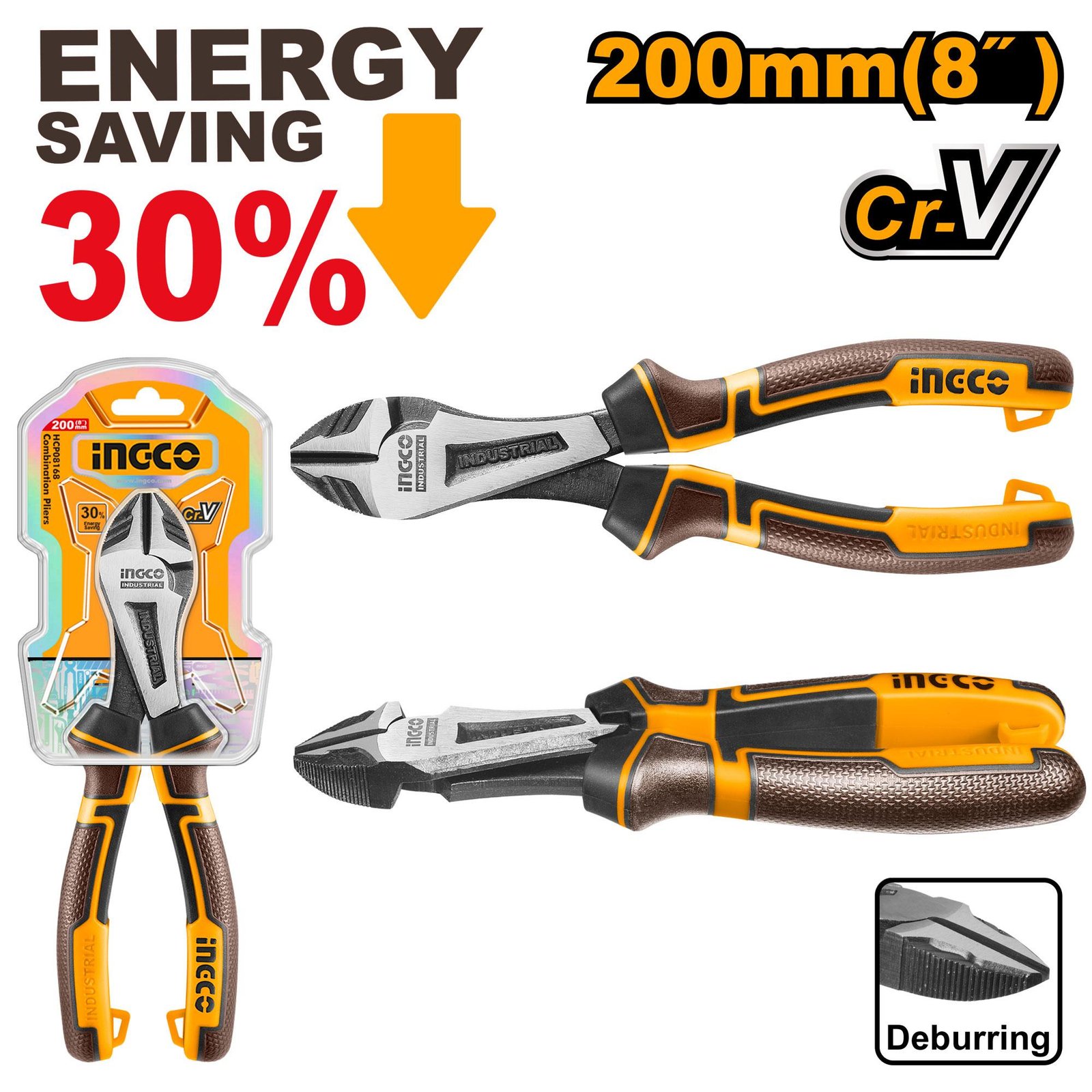 Ingco High leverage heavy-duty diagonal cutting pliers HHHDCP28200