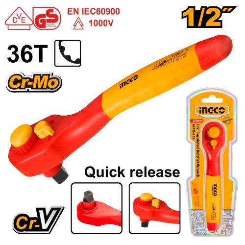 HIRTH121.jpg Ingco 1/2" Insulated ratchet wrench HIRTH121 - Image 1