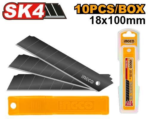 Ingco 10 Pcs 18mm knife blades set HKNCB181