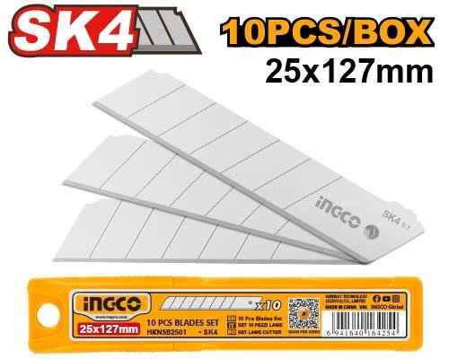 HKNSB2501.jpg Ingco 10 Pcs blades set HKNSB2501 - Image 1