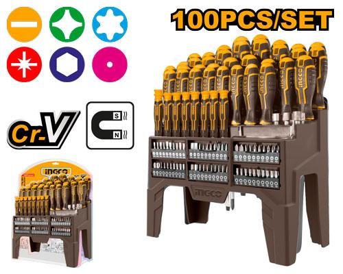 Ingco 100 Pcs Screwdriver set HKSD10028