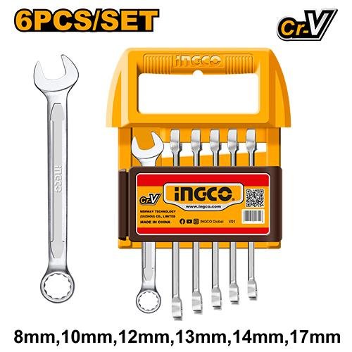 Ingco 6 Pcs Combination spanner set HKSPA1066
