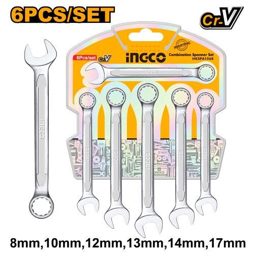 Ingco 6Pcs Combination spanner set HKSPA1068