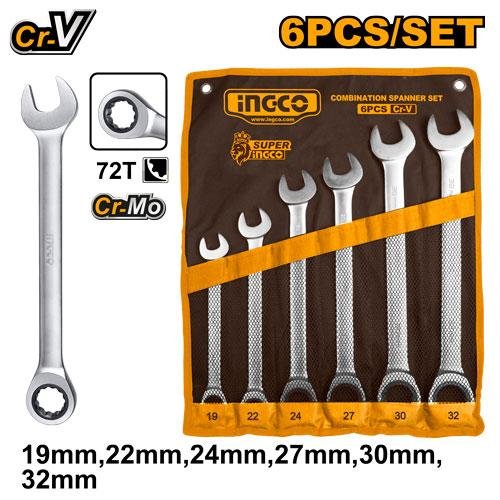 Ingco Ratchet spanner set HKSPAR1061