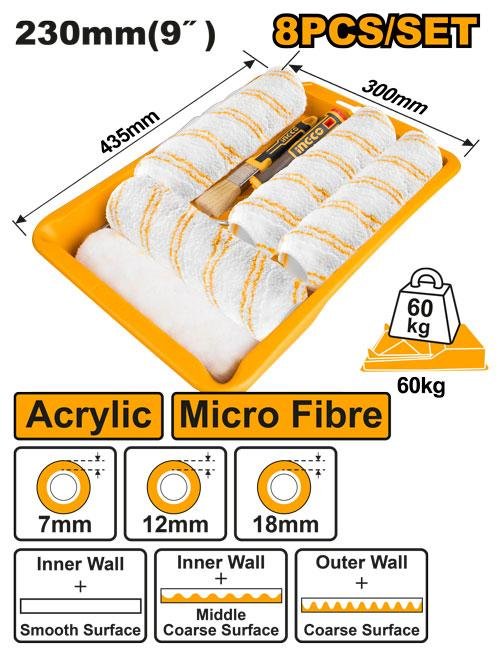 Ingco Cylinder brush 8 in 1 set(Inner wall and outer wall) HKTCB83230083