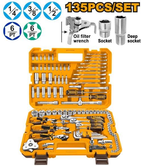 Ingco 135 Pcs combination tools set HKTHP21351