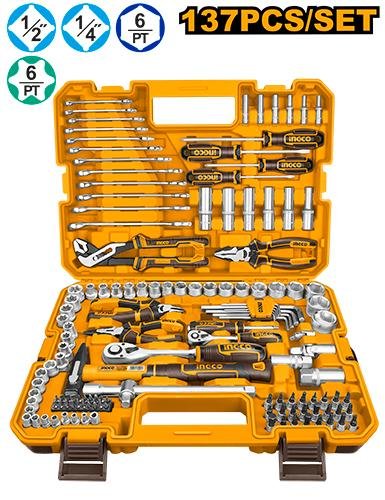 Ingco 137 Pcs combination tools set HKTHP21371
