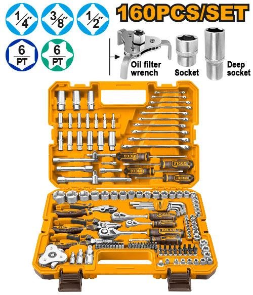 Ingco 160 Pcs combination tools set HKTHP51608