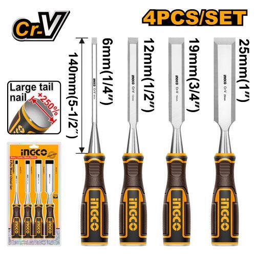 Ingco 4 Pcs wood chisel set HKTWC0401