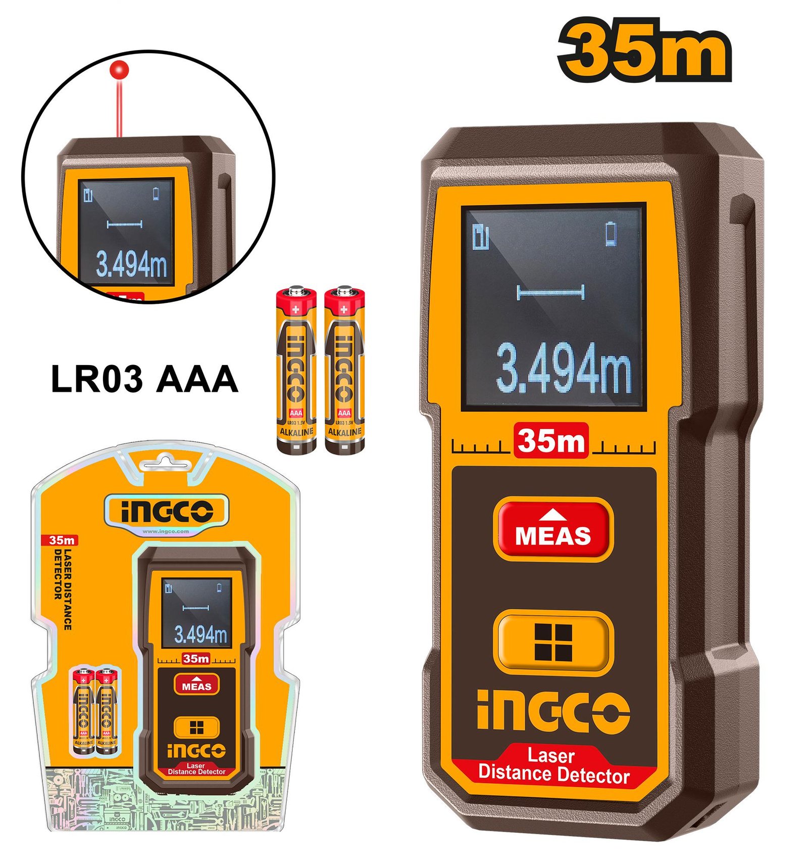 Ingco Laser distance detector HLDD0355