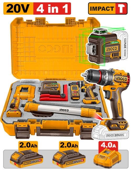 Ingco Cordless combo kit HLL260467