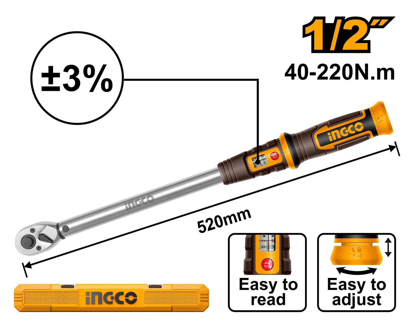 Ingco Preset torque wrench HPTW1220N8